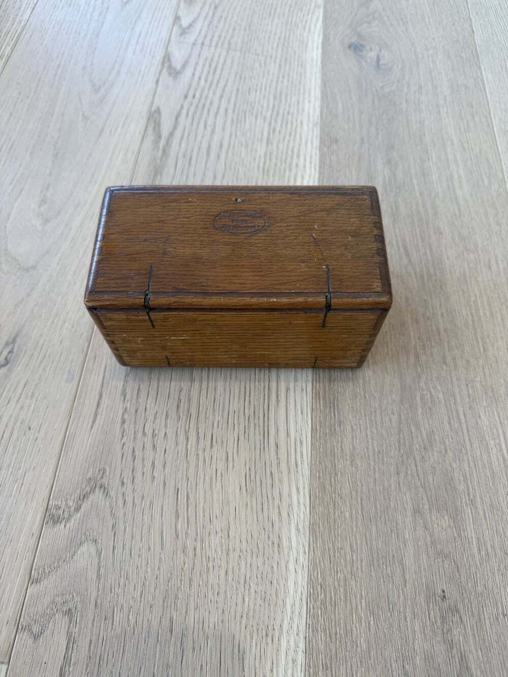 Antique 1889 Oak Singer Sewing Machine Folding Wood Puzzle Box Vintage